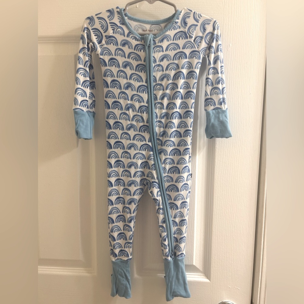 Little Sleepies Zippy Blue Rainbows